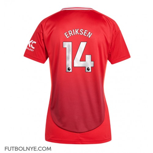 Camiseta Manchester United Christian Eriksen #14 Primera Equipación para mujer 2024-25 manga corta